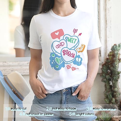 HTVSTD Infusible Ink Transfer Sheets - 23 Sheets 12" x 10" Solid Color Infusible Ink Sheets Paper for Tumbler T-Shirts Mugs DIY Sublimation Paper HTVSTD