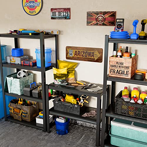 Raybee Garage Shelving Adjustable Storage Shelves 4 Tier Metal Shelving Unit Industrial Metal Shelves for Storage Garage Shelf Storage Rack for Raybee