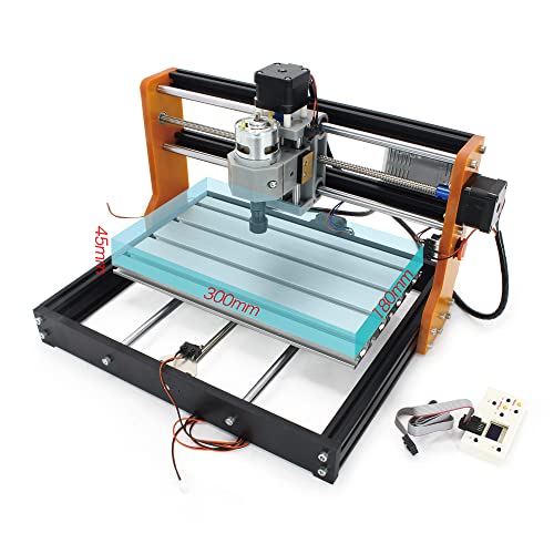 RATTMMOTOR Upgrade 3018 PRO CNC Wood Router Machine Kit 3 Axis GRBL DIY Mini CNC Engraver Milling Machine+Offline Controller+Emergency Stop and Limit RATTMMOTOR