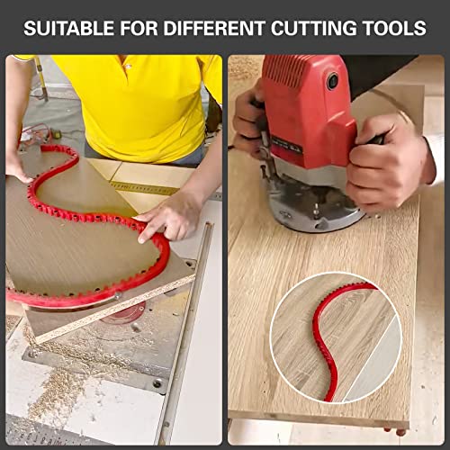 78 Inch Woodworking Profiling Strip, Flexible Curve Template, Excellent Rebound, Adjustable & Fixed Complex Shape Contour Woodworking Tool Templates Suteng
