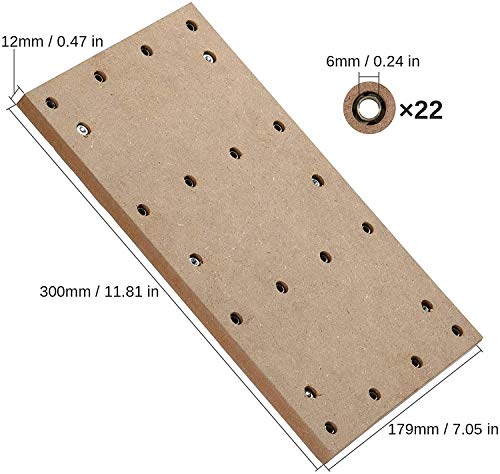 Genmitsu CNC MDF Spoilboard Table for 3018 CNC Router Machine, 30 x 18 x 1.2cm (11-4/5''x 7''x 1/2''), M6 Holes (6mm), Screws and Nuts Included Genmitsu