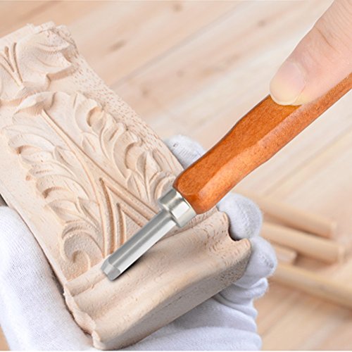 TIMESETL 17Pack Small Wood Carving Set, 12pcs Wood Carving Tools SK2 Carbon Steel + 4pcs Whetstone + 1pcs Storage Case for Beginners DIY Woodworking TIMESETL