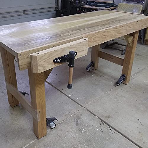 uyoyous 7" Front Vise Woodworking Bench Vise Cast Iron Front Screw Vise Woodworking Front Vise Wood Vise uyoyous