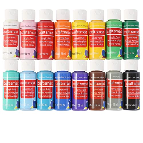 MICHAELS 16 Color Matte Acrylic Paint Value Pack by Craft Smart® Craft Smart