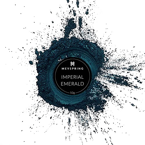 MEYSPRING Imperial Emerald - Intense Green Mica Powder for Epoxy Resin - Pigment Powder for Resin Art, Casting Resin and UV Resin - Green Resin Dye - MEYSPRING