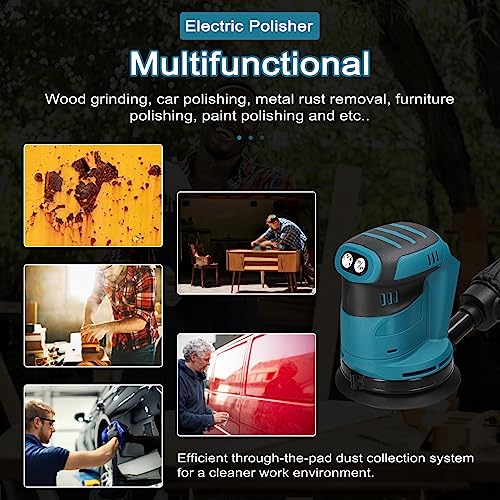 Random Orbit Sander, Weytoll 5'' Brushless Random Orbit Sander, Cordless Orbital Sander, Storage Bag, max. 24000RPM, 6 Speed variable Orbital Sander, Weytoll