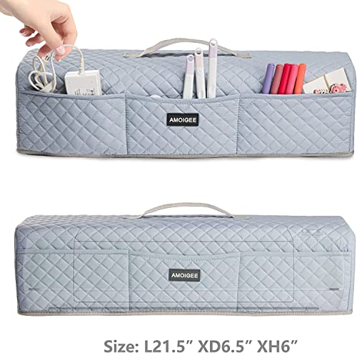 AMOIGEE Padded Dust Cover Compatible with Cricut Maker, Cricut Maker 3, Explore Air 2, Cricut Explore 3 Machine, with Pockets for Cricut Suppliers AMOIGEE