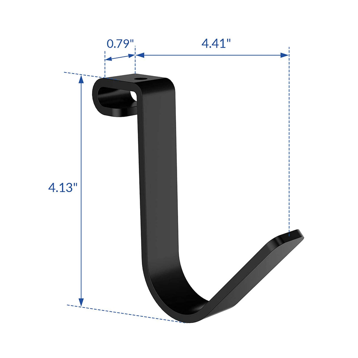 FLEXIMOUNTS 4-Pack Add-On Storage Rail Hook Accessory for Garage Ceiling Storage Rack and Wall Shelving, Black FLEXIMOUNTS