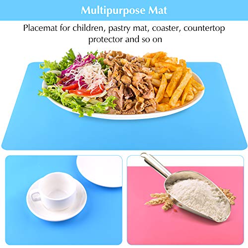 FEPITO 3PCS A3 Large Silicone Sheet for Crafts Jewelry Casting Molds Multipurpose Silicone Mat, Reusable, Waterproof, Heat Resistant, Food Grade FEPITO