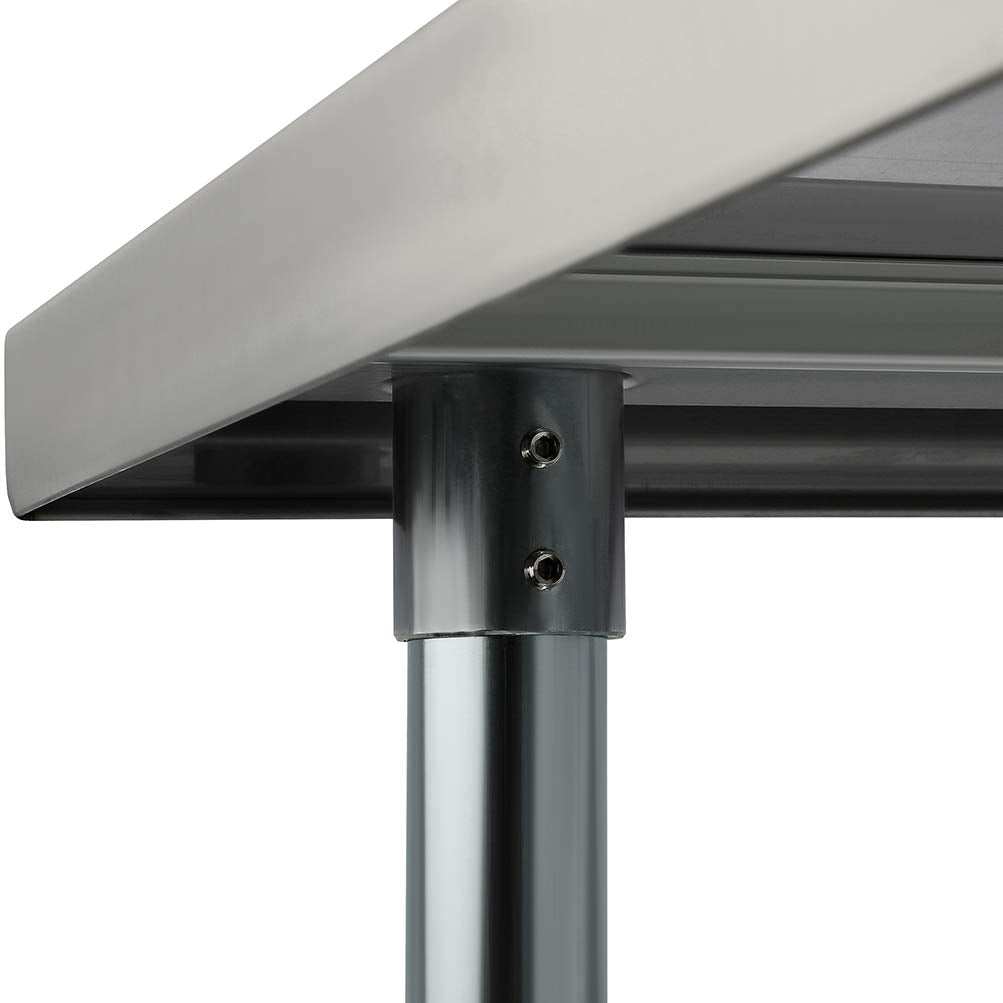 FAHKNS Commercial Stainless Steel Prep Worktable 72 x 30 in Sturdy Durable Baffle and Undershelf Restaurant Kitchen Practical Adjustable Workbench FAHKNS