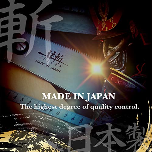 SUIZAN Japanese Folding Ryoba Pull Saw 9.5 Inch Double Edge Hand Saw for Woodworking Tools SUIZAN