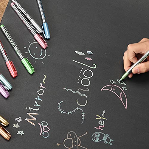 Mr. Pen- Metallic Paint Markers,10 Colors, Metallic Markers for Black Paper, Rock Painting, Card Making, Ceramics, Metal, Glass, DIY Photo Album, Mr. Pen