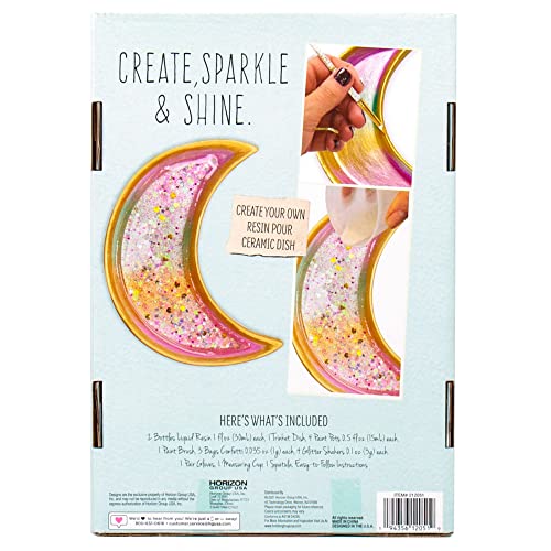 STMT D.I.Y. Resin Jewelry Dish Kit, Epoxy Resin Jewelry Dish Kit, Creative Resin Craft Kit for Beginners, Create Your Own Trinket Tray Dish, Great STMT