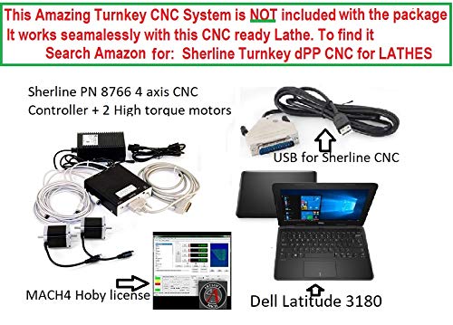 Sherline 4100C-CNC 3.5" X 8" CNC Lathe (Metric) +"C" Package (Intended for Computerized CNC) Computerized Sherline CNC control (Windows OS)