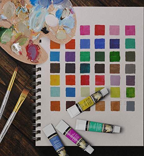 MyArtscape Acrylic Painting Tubes Set - 48 x 21ml - Lightfast - Heavy Body - Rich Pigments - Vibrant Colors - Professional Art Supplies - Artist MyArtscape