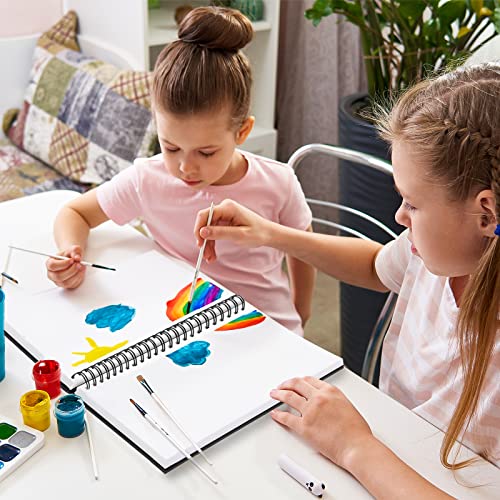 Bianyo Mixed Media Paper Sketchbook, A4 (8.26" X 11.69"), 60 Sheets/Each, 123 LB/200 GSM, Pack of 2 Pads, Spiral-Bound Pad, Ideal for Wet & Dry Media Bianyo