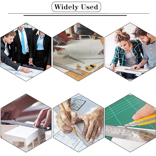 AYNEFY Woodworking Ruler Positioning Adjuster Scribing Locator, Ruler Stops Fences Woodworking Scribing Steel Ruler Positioning Block Angle Line AYNEFY