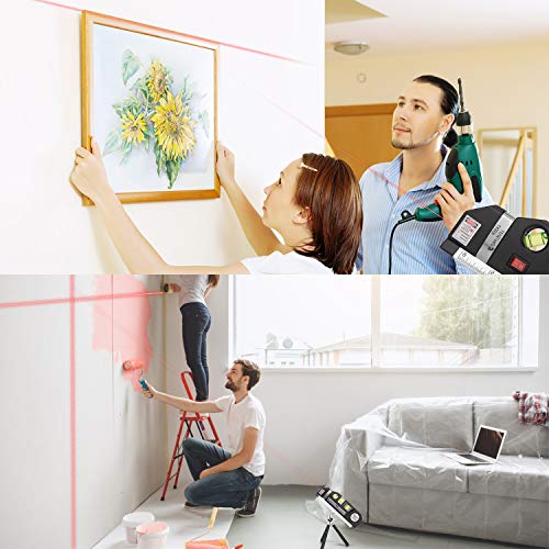 Laser Level Tool Multipurpose Laser Level Line Laser Kit With triangle bracket for Picture Hanging, cabinets Walls by AikTryee AikTryee