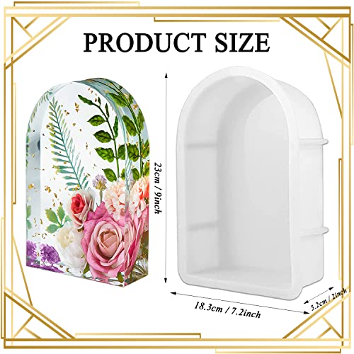 Large Silicone Molds for Resin, Large Resin Molds, Arched Shapes Silicone Molds for Resin Casting for Flowers Preservation, Books Desktop Organizer, OMDBAGD