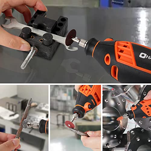 HARDELL Rotary Tool Accessories Kit 282 Pcs, Power Rotary Tool Bits 1/8''(3.2mm) Diameter Shanks Universal Fitment for Easy Cutting, Sanding, HARDELL