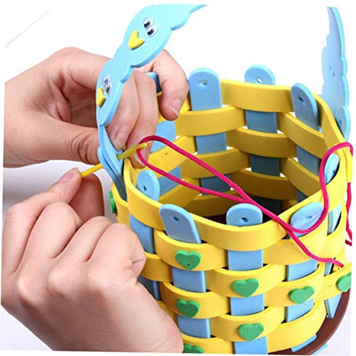 Cabilock 12 Sets Woven Basket DIY Material Kit basket weaving supplies DIY Bag weaving supplies Kids Crafts Candy Basket Weaving Kit basket making Cabilock