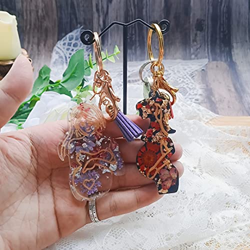 Pregnant Mom Keychain Epoxy Resin Silicone Molds with Hanging Hole Mama to Be Tags Pendant Charms 3-Bundle 2.9inch Length FUNSHOWCASE