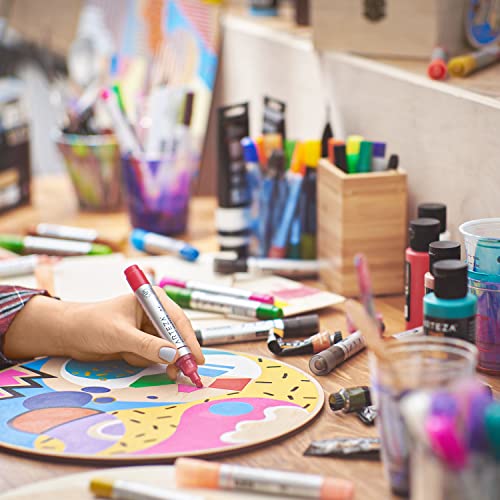 Arteza MDF Wood Slices, 10 Pieces, 5 x 11.8-Inch Circles and 5 x 9.05-Inch Squares, Smooth Unfinished Wooden Pieces, Craft Supplies for DIY Projects, ARTEZA