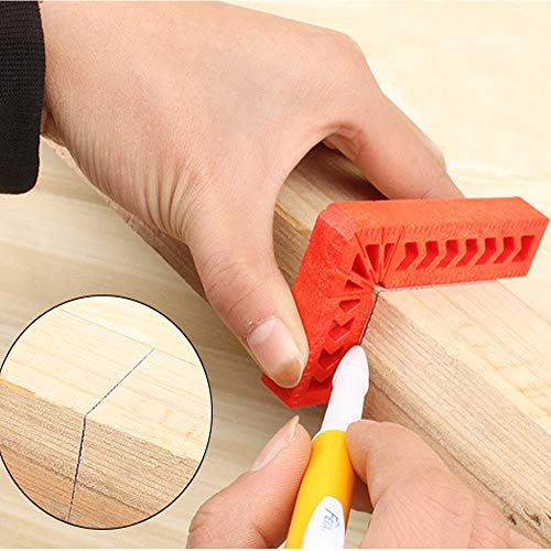 Positioning Squares, Woodworking Tool, Positioning Metric Marking Gauge, 90 Degree Corner Clamp Angle Ruler,Carpentry Squares for Picture Frames, QEDT
