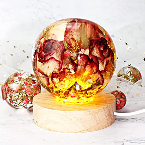 RESINWORLD Set of 4", 3", 2.5", 2", 1.7", 1.3", 0.9" Clear Silicone Sphere Molds, Large 3D Seamless Sphere Silicone Molds for Resin Casting, Round ResinWorld