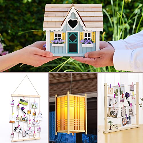 Square Wooden Dowel Rods, 6 PCS 3/4" x 12" Square Wood Dowel Rods Wooden Sticks for Crafts, Unfinished Hardwood Sticks Wood Strips for Woodworking, Coowayze