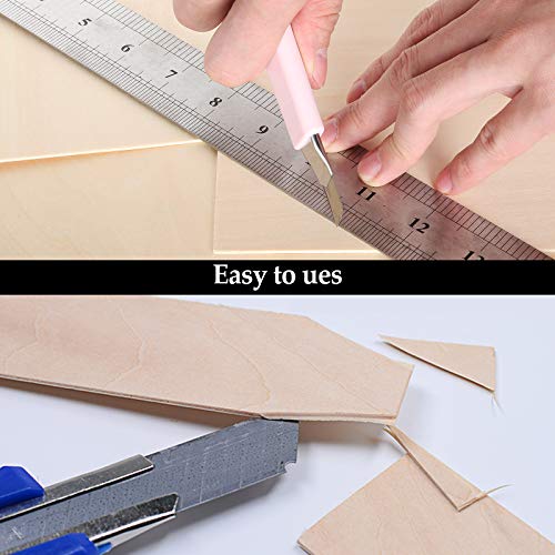 LANIAKEA 20 Pieces Plywood Sheets 8x12x1/16 Inch Rectangle Unfinished Basswood Wooden Sheets 1.5mm for Craft Hobby Model Making DIY Project, Wood LANIAKEA