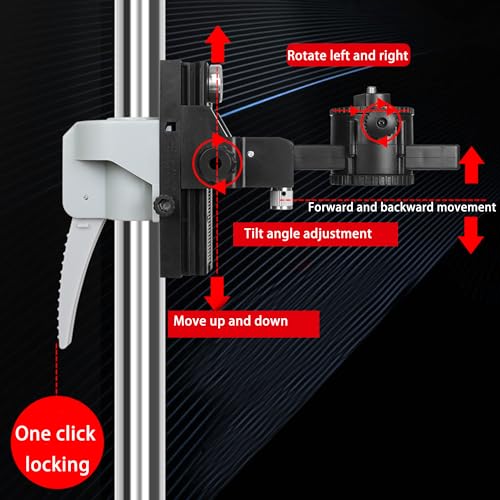 FENORGAN 13.8 Ft./4.2 m Laser Level Pole ,tall tripod for laser level Interface 0.236and 0.598 inches,Adjustable Telescoping Laser Pole (13.7 foot FENORGAN
