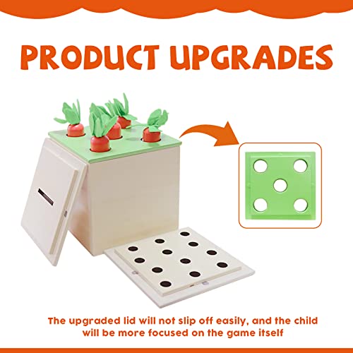 Montessori Toys for 1+ Year Old Baby Gifts,Play Kit Box Includes Carrot Harvest Games,Infant Coin Box,Fine Motor Skills Toys and Object Permanence YunHe XinQiao Toys Factory