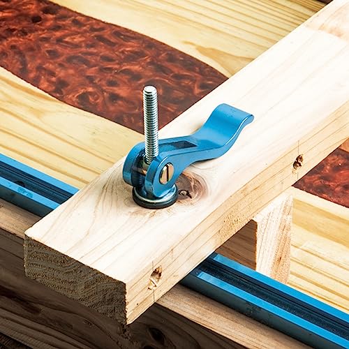 POWERTEC 71164 Aluminum Cam Clamp for Woodworking, 1/4”-20 Threaded Insert - 2PK POWERTEC