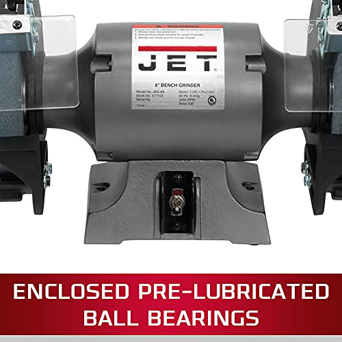 JET 8-Inch Bench Grinder, 3450 RPM, 1/2 HP, 1Ph 115V (JBG-8A) Jet