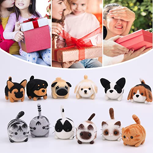 Needle Felting Kit,12 Pieces Doll Making Wool Needle Felting Starter Kit with Instruction,Felting Foam Mat and DIY Needle Felting Supply for DIY Mayboos