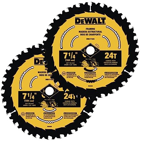 DEWALT Circular Saw Blade, 7 1/4 Inch, 24 Tooth, Wood Cutting (DWA1714242) DEWALT