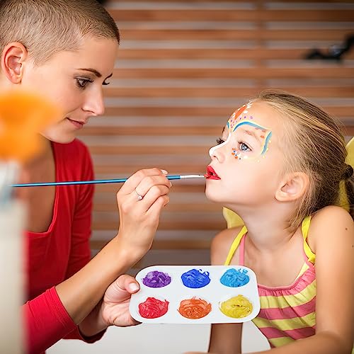 White Art Paint Tray Palette 6 Well Rectangular Watercolor Palette Paint Holder Tray Paint Tray for Student Adult Painting Party Art Painting DIY Mototo