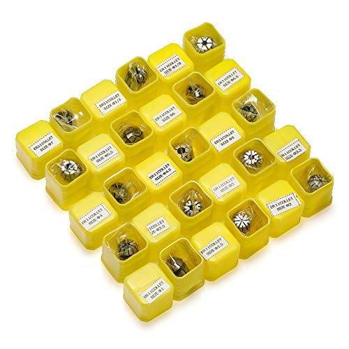 Genmitsu 15PCS ER11 Precision Spring Collet Set for CNC Engraving Milling Lathe Chuck Tool, 1.0mm-7.0mm & 1/4", 1/8" Genmitsu