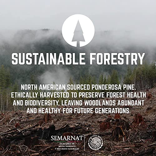 PIPE DECOR Restore Wood for Console Table Top or Bench 48 in. x 16 in. x 1.25 in. Reclaimed Ponderosa Pine Wood in Sunset Cedar Stain PIPE DECOR