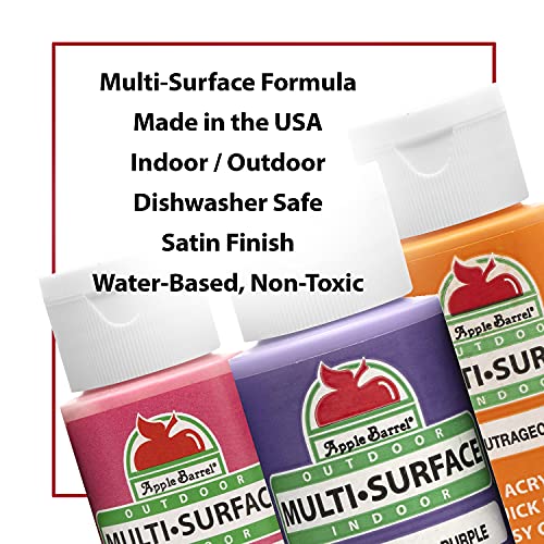 Apple Barrel Multi-Surface Paint Set (2-Ounce), Colors, 32 Fl Oz, 16 Piece Apple Barrel