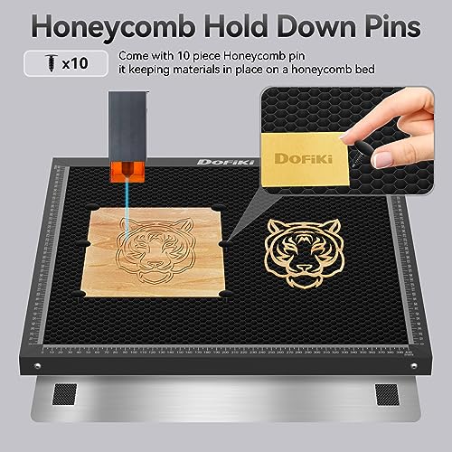 Dofiki Honeycomb Laser Bed 400x400mm Magnetic Steel Honeycomb Working Table for Laser Engraver, Honeycomb Panel with Metal Tray for Laser Cutting Dofiki