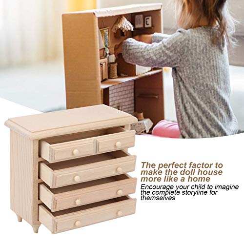 Fippkargo 1:12 Wooden Table Square 8 Button Dollhouse Movement Cabinet Sleeping Cabinet Mini Furniture Solid Wood Miniature Model Beautiful Color Kit Fippkargo