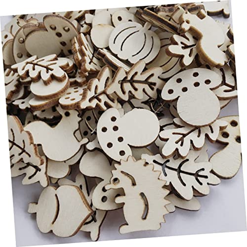 DECHOUS 50pcs Pieces Unfinished Wooden Slices Accessories Unfinished Wooden Animal Figures Hanging Decor Blank Wooden Slices Hanging Ornaments Wooden DECHOUS