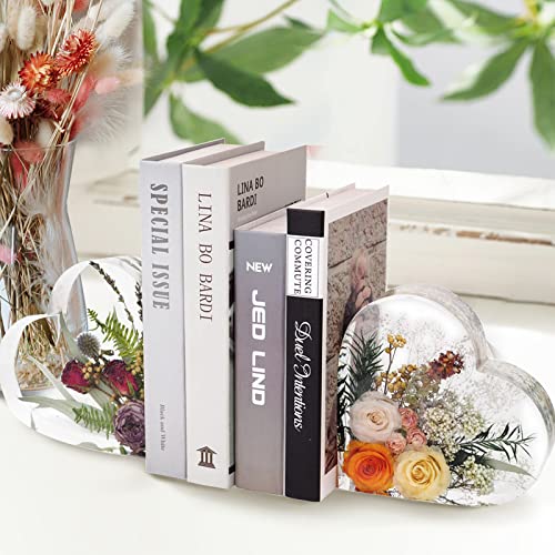 5 PCS Resin Molds Silicone Kit Large Epoxy Resin Mold for Flowers Preservation Home Deco DIY Art, Silicone Molds Including Square, Heart, Sphere, GWSNIO