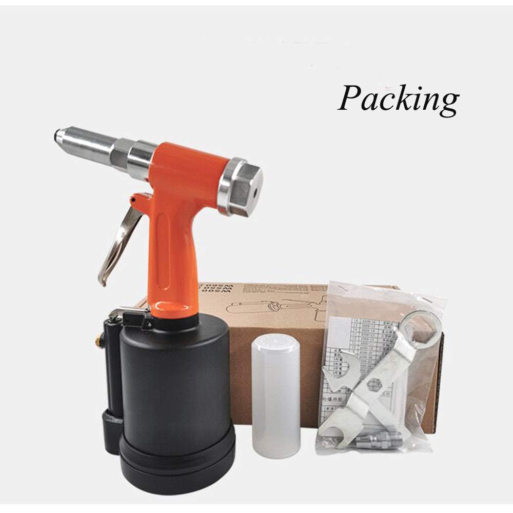 VOTOER Pneumatic Rivet Gun Hydraulic Air Riveter Tool Labor Saving Rivet Riveting Nut Nail Insert Hand Tool Set, 1/4-inch 3/16-inch 5/32-inch VOTOER