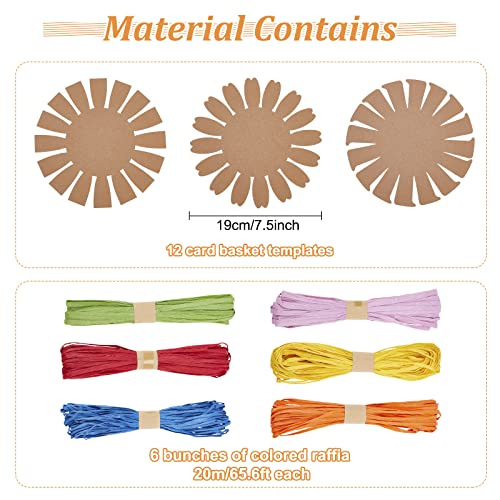 FREEBLOSS 12 Set Basket Weaving Kit Introductory Sewing for Beginners, Creative Woven Bowl Suitable for Kids Arts and Crafts Projects with Video FREEBLOSS