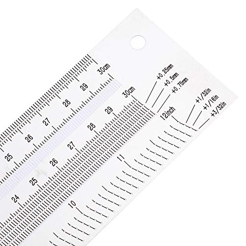 Fafeicy Ultra Precision Marking Ruler, Marking Tool Woodworking Scribing Ruler Woodworking Marking Line Ruler Gauging Tool Engraving Horizontal Lines Fafeicy
