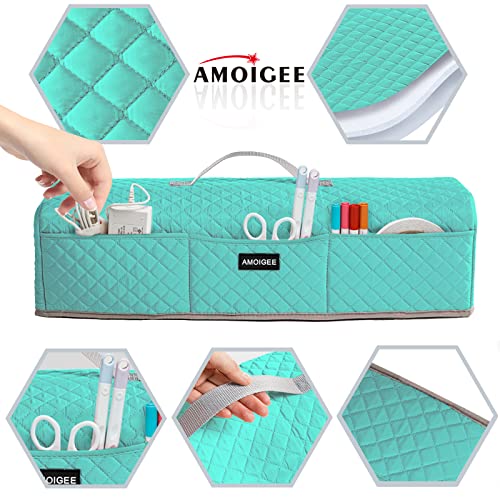 AMOIGEE Padded Dust Cover Compatible with Cricut Maker, Cricut Maker 3, Explore Air 2, Cricut Explore 3 Machine, with Pockets for Cricut Accessories, AMOIGEE