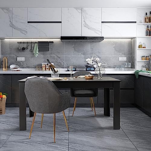 Giantex Dining Table for 6, Wood Rectangular Table, 63" L x 31.5" W x 30" H Large Farmhouse Center Table, Home Furniture Kitchen Table, Modern Dining Giantex